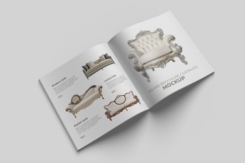 Square Brochure and Catalog Mockup