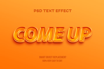 Gold glossy text effect
