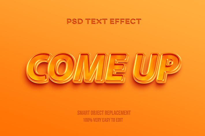 Gold glossy text effect