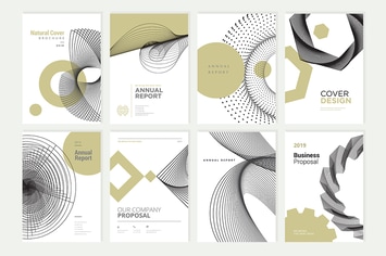 Set of brochure, annual report design templates