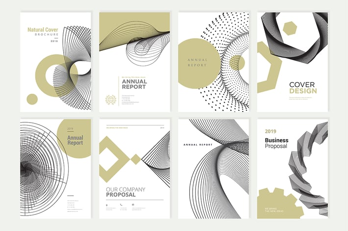 Set of brochure, annual report design templates
