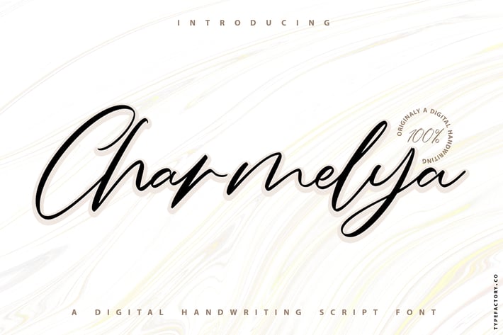 Charmelya – Handwriting script font