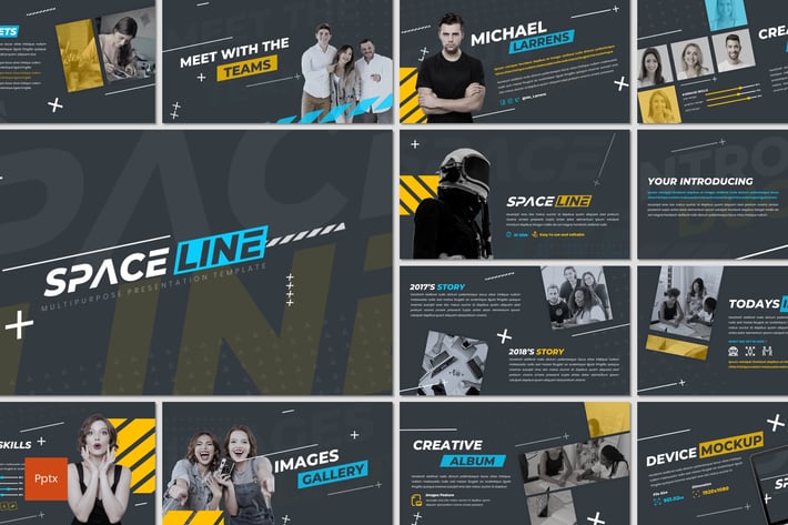 Space Line - Powerpoint Template