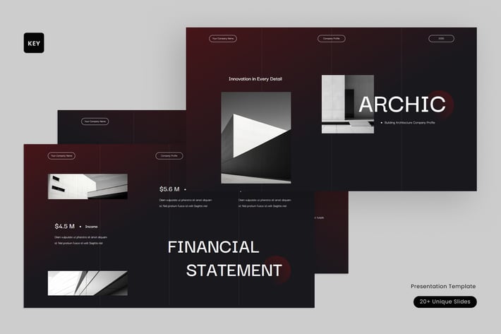 Black Red Minimalist Company Profile|001