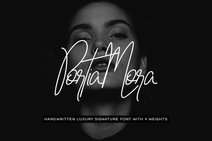 Portia-Mora Handwritten Luxury / Signature Font