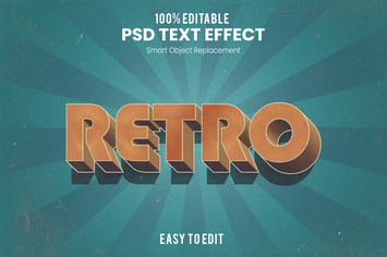 Retro 3D Text Effect 
