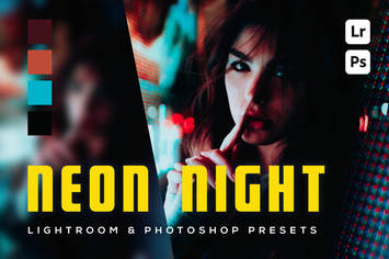 6 Neon Night Lightroom and Photoshop Presets