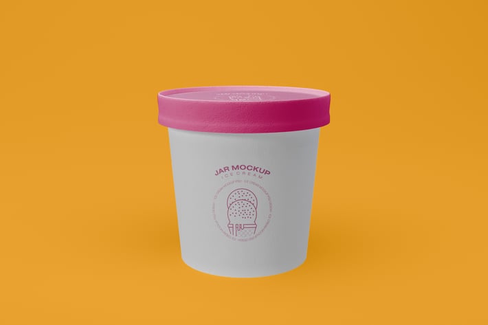 Ice Cream Jar Mockup