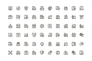 Delivery Unique Web Line Icons Pack