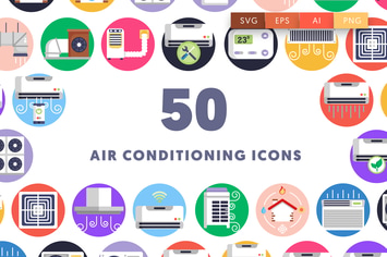 50 Air Conditioning Icons