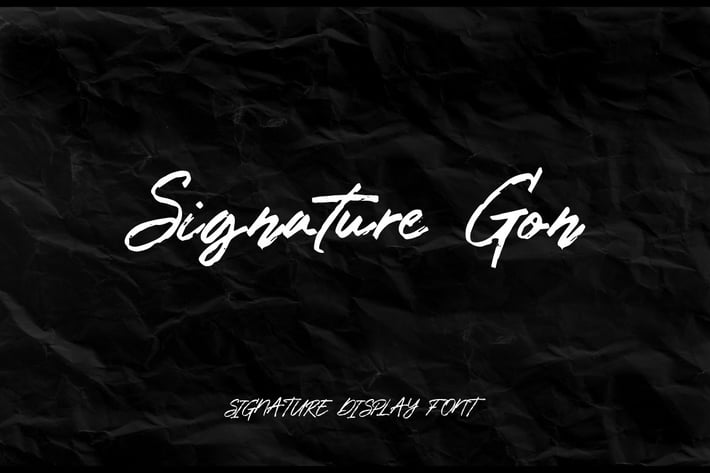 Signature Gon - Signature Display Font