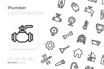 Plumber Outline Icon