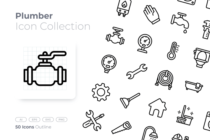 Plumber Outline Icon