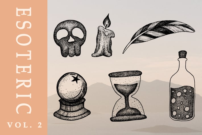Esoteric hand drawn illustration vol. 2