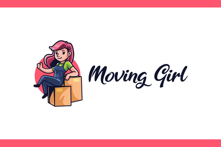 Moving Girl - Moving and Storage Service Logo