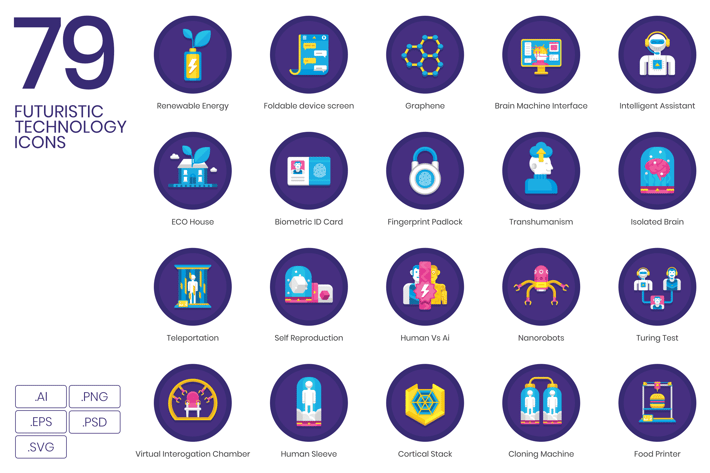 Futuristic Technology Icons