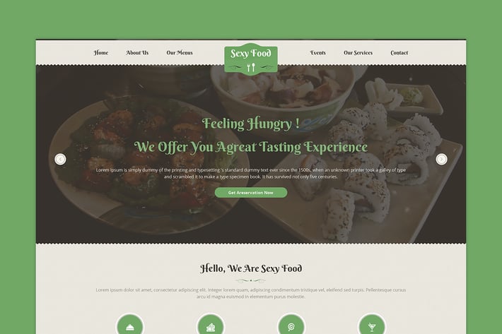 Sexy Food - Food & Restaurant PSD Template