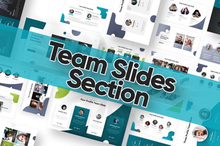 Team Slide Section Powerpoint Template