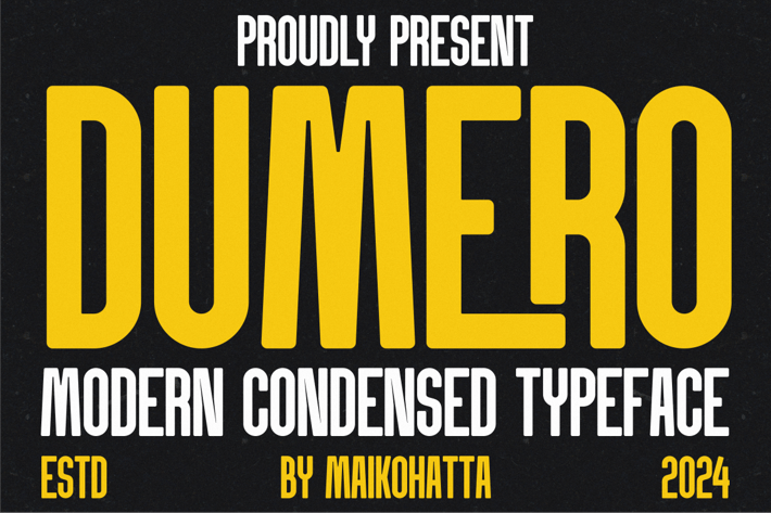 Dumero - Modern Condensed Typeface