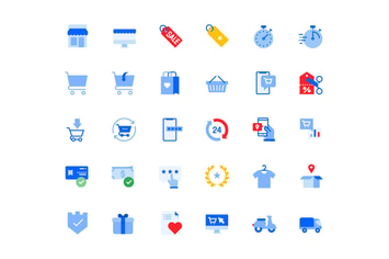 Online Shopping Icons Set 