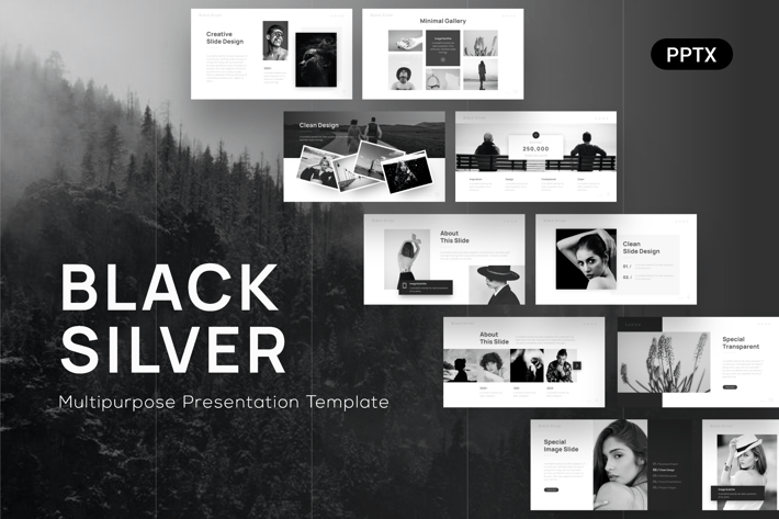 Black Silver Multipurpose Powerpoint Template