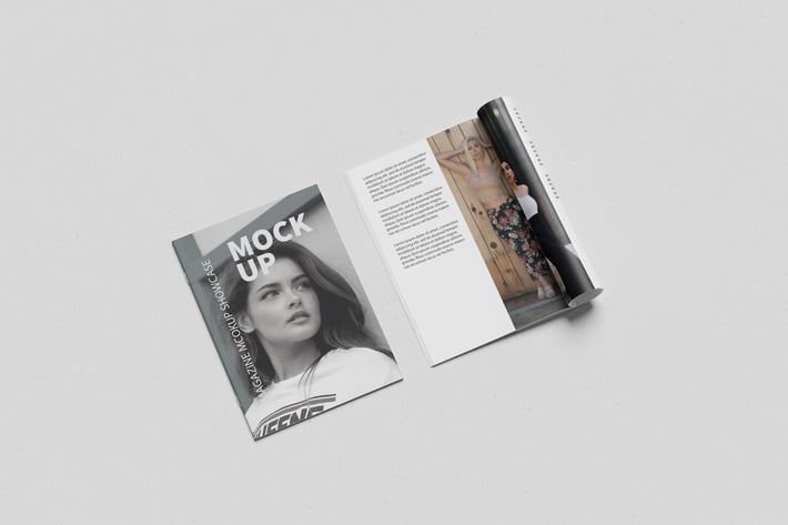 Magazine Mockup Left Perspective