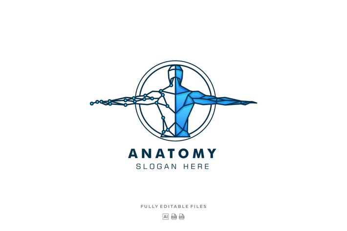 Anatomy Line Art Style Logo Template