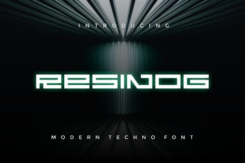 Resinog - Modern Techno Font