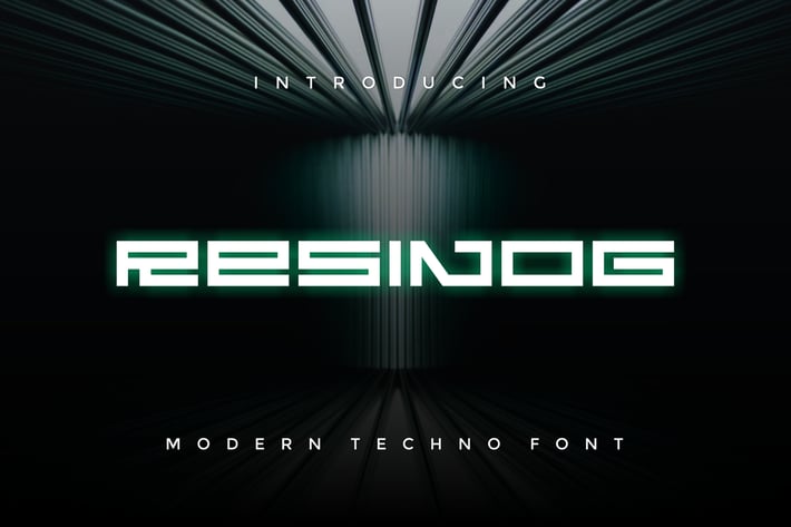 Resinog - Modern Techno Font
