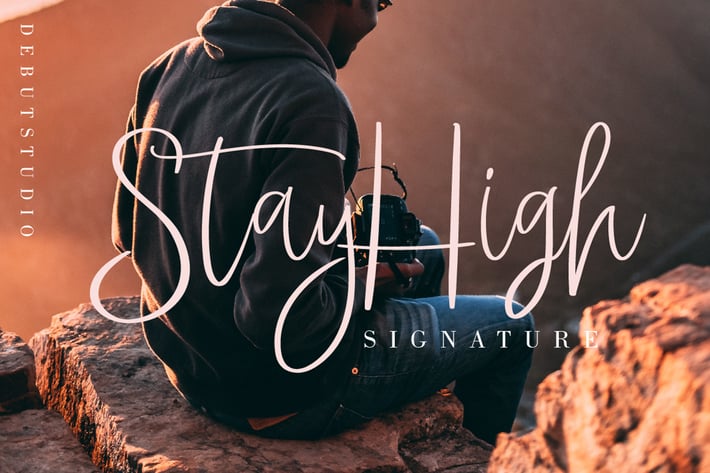 StayHigh // Signature Font