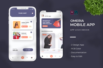 Omeria | App Design Template