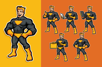 Superhero Mascot Character Pack