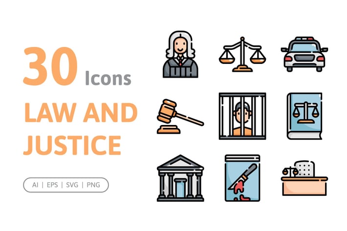 30 Law and Justice Icons
