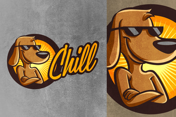 Chill Dog Mascot - Pet Logo