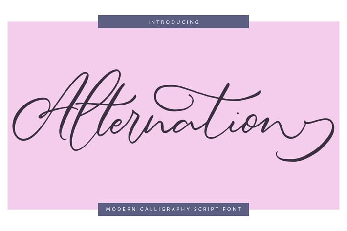 Alternation | Modern Calligraphy Script Font