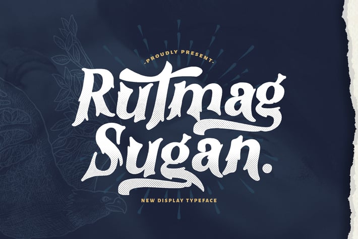 Rutmag Sugan - Decorative Display Font