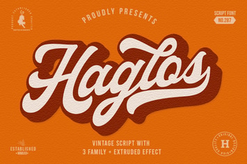 Haglos - Retro Script Font