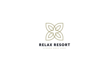 Relax Resort Logo Template