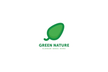 Green Nature Leaf Logo Template