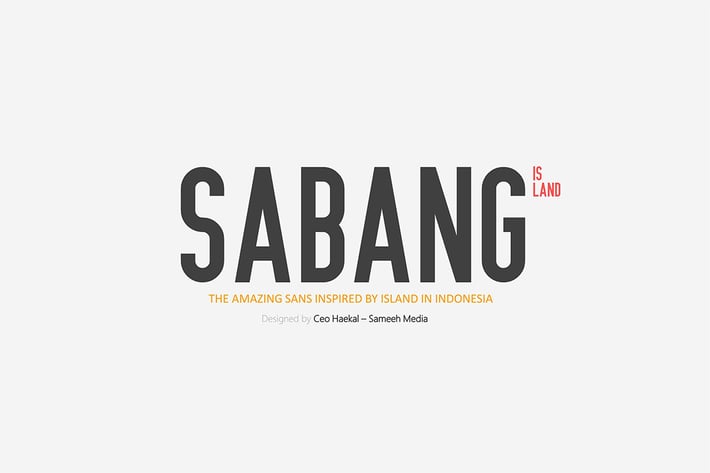 Sabang Island Typeface