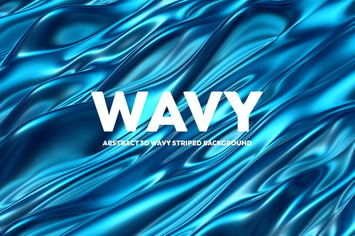 Abstract 3D Wavy Backgrounds - Blue Color