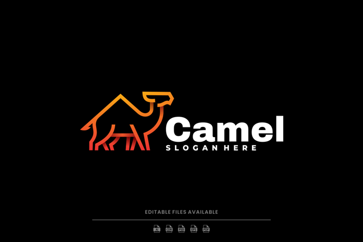 Camel Line Art Logo