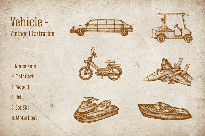 Vintage Illustration - Vehicle V.6