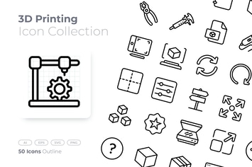 3D Printing Outline Icon