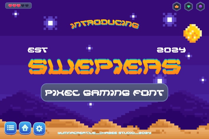 Swepiers - Pixel Gaming Font