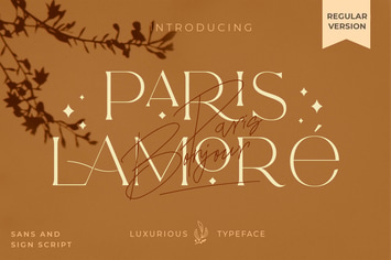 The Lamore Sans & Script Typeface- Regular Version