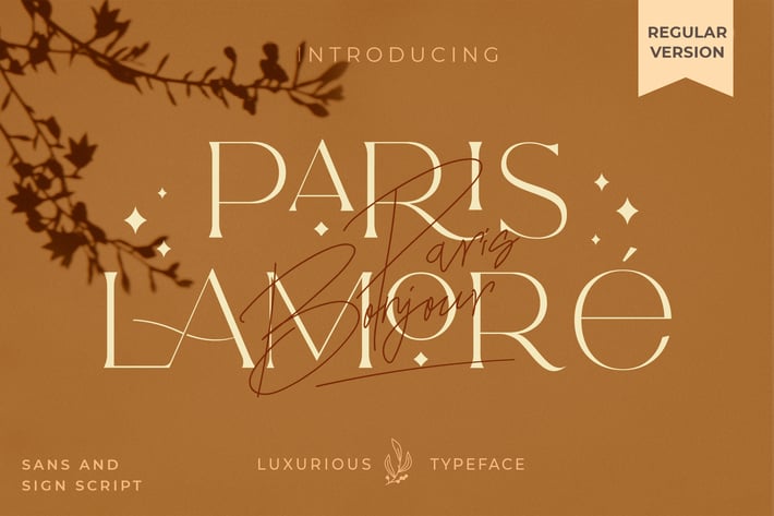 The Lamore Sans & Script Typeface- Regular Version