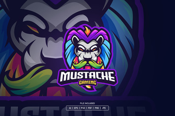 Lion colorful esport  logo