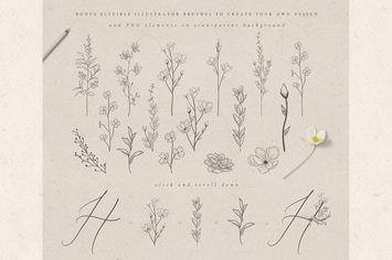 Flexible, color adjustable, art brushes collection