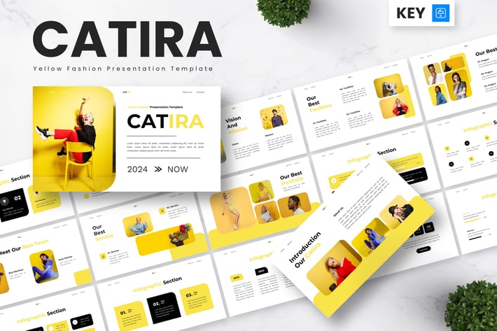 Catira - Yellow Fashion Keynote Templates